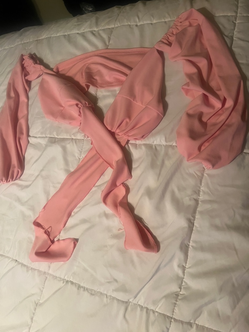 Women's Pink Tie-Front Crop Top